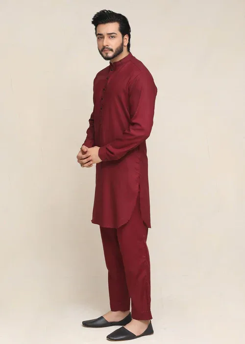 Mehroon Kurta Pajama